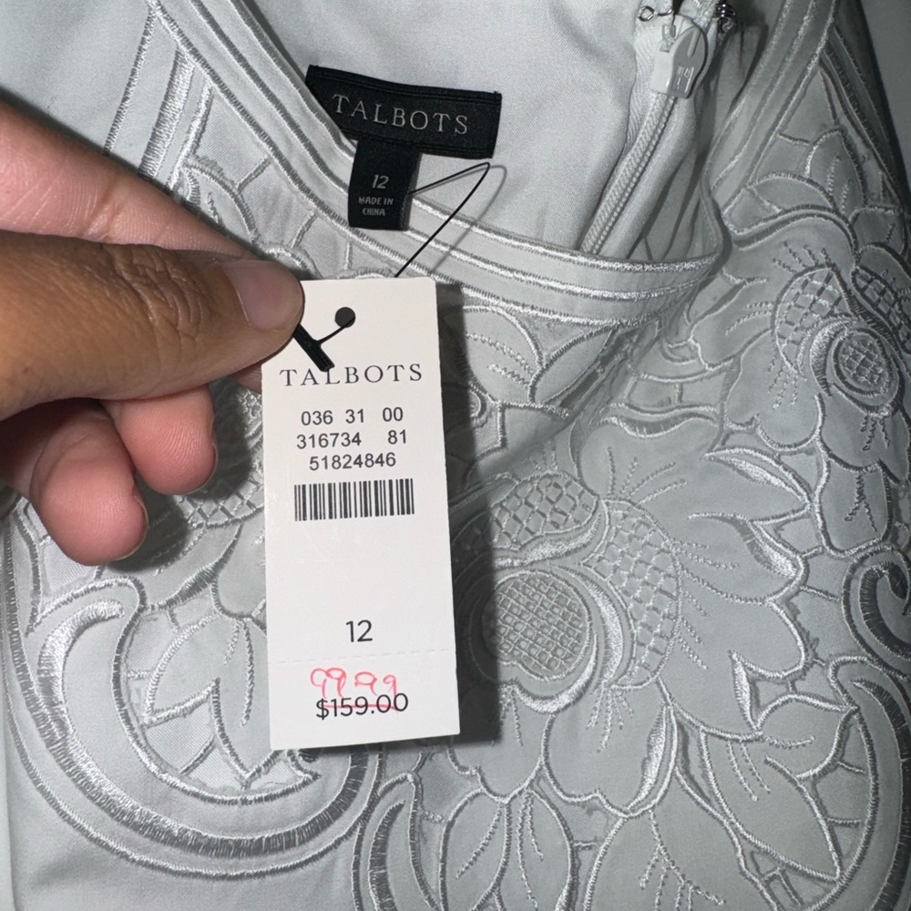 COPY - Beautiful NWTs white A line Talbots Dress. 👗 - Picture 9 of 9